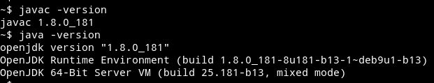 java & javac version