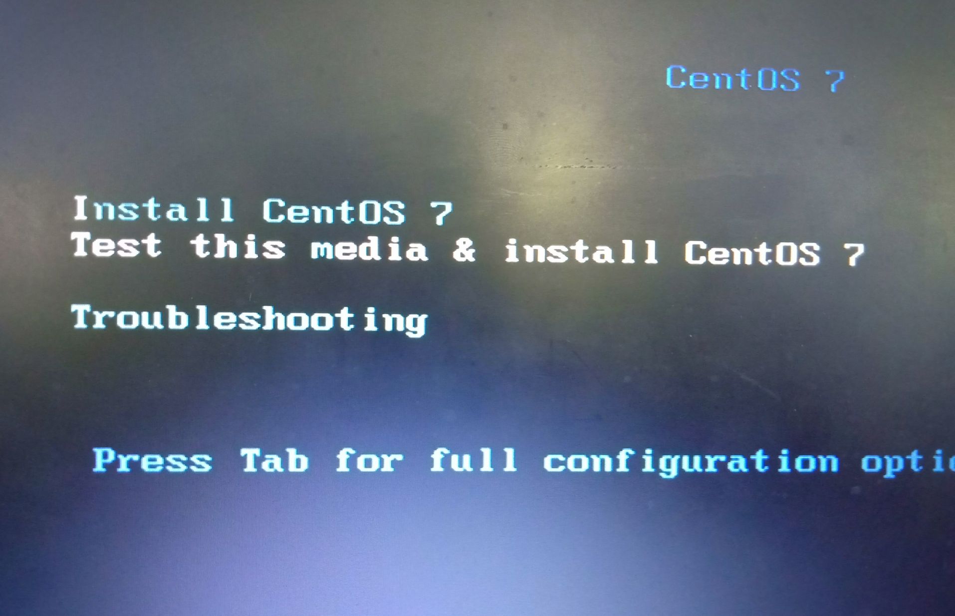 centos install screen